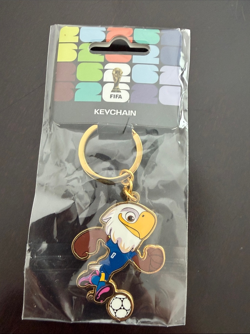 FIFA Eagle Mascot Keychain NWT
